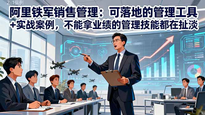 阿里铁军销售管理:可落地的管理工具+实战案例,不能拿业绩的管理都在扯淡-财流引擎