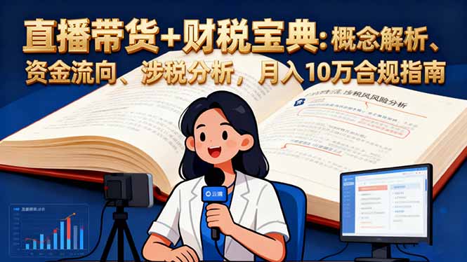 直播带货+财税宝典:概念解析、资金流向、涉税分析,月入10万合规指南-财流引擎