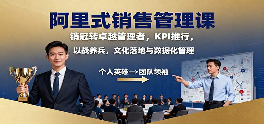 阿里式销售管理课:销冠转卓越管理者,KPI 推行,以战养兵,文化落地与数据化管理-财流引擎