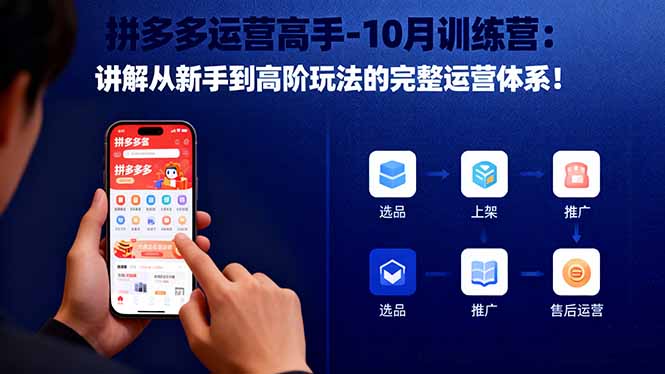 拼多多运营高手-10月训练营：讲解从新手到高阶玩法的完整运营体系！-财流引擎
