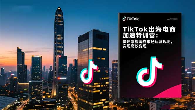 TikTok出海电商加速特训营:快速掌握海外市场运营规则,实现高效变现-财流引擎